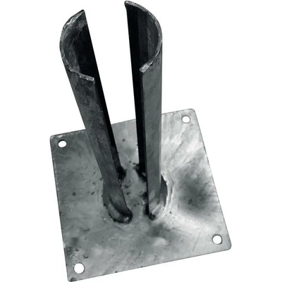 Patka Zn k montáži kulatého sloupku branky / brány na betonový základ Ø 60 mm