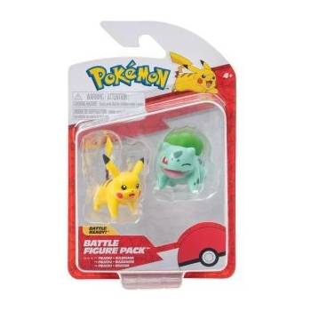 Jazwares Pokémon: Комплект от 2 фигурки - Bulbasaur, Pikachu