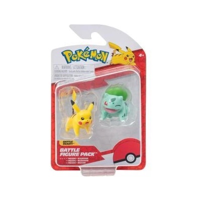Jazwares Pokémon: Комплект от 2 фигурки - Bulbasaur, Pikachu