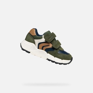 GEOX Хаки детски кецове Geox Flexyper Mini Geox | Zelen | Момчешки | 24