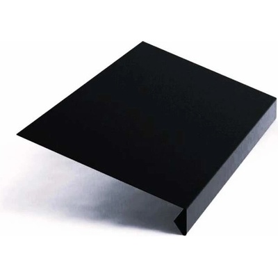 Okapnice klasik r.š.125mm Al hliníkový plech 0.6mm lakovaný RAL 9005 černá dl.2m