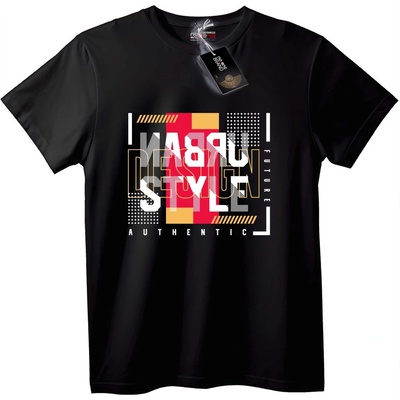 NOONEBRAND Тениска Градски Дизайн Стил - 2XL, Black