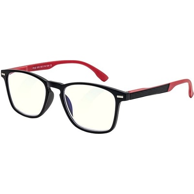 GLASSA Blue Light Blocking Glasses PCG 029, +1,00 dio, černo červené