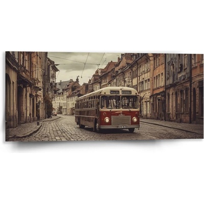 Sablio Obraz Historický autobus - 110x50 cm