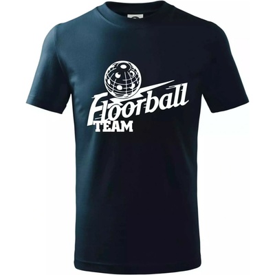 Florbal team tričko detské tmavomodrá