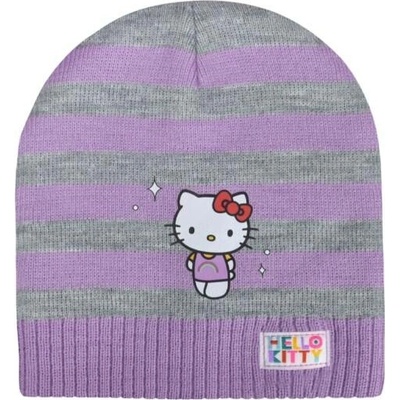 čepice Hello Kitty fialovošedá