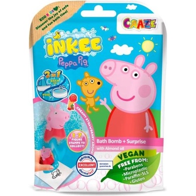 Amenity AB INKEE - Шумяща бомба за вана с изненада - Peppa Pig