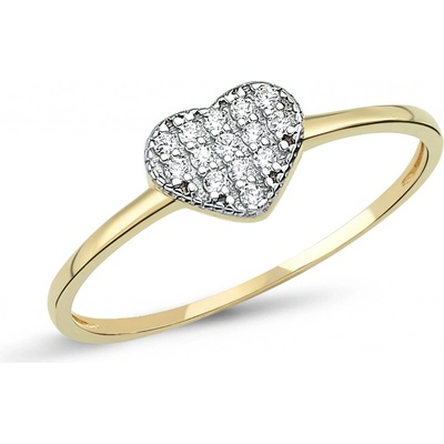 Lillian Vassago zlatý prsten se zirkony LLV46 GR010