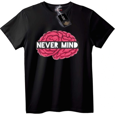 NOONEBRAND Тениска Не мисли много - 2XL, Black