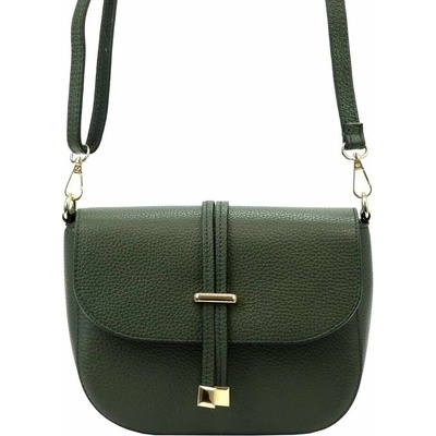 Luka dámska kožená taška cez rameno 20-028 DOLLARO Garnet/Camel/Dark Green