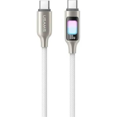 USAMS Кабел за данни USAMS TC Type-C - Type-C, 100cm, FEHÉR SJ750USB02_100 (SJ750USB02_100)
