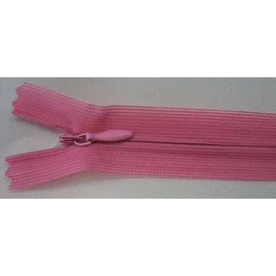 Zips krytý nedeliteľný 35cm staro ružová
