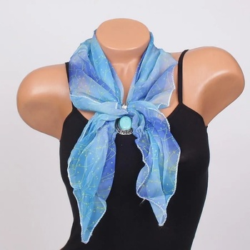 Image 1 of Свежо фишу в синьо с тюркоазен камък