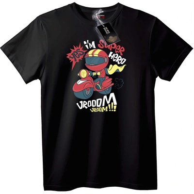 NOONEBRAND Тениска Супер герой скутер - XL, Black