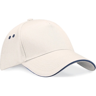 Beechfield B 15C sandwich 5 panelová COT53015Cy3399-putty/frenc Putty/navy