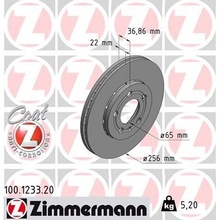 Brzdový kotouč ZIMMERMANN 100.1233.20