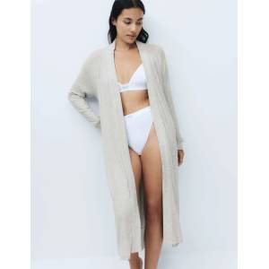 Marks & Spencer Дълги рипсирани пелерини с висок модален процент Marks & Spencer сива Marks & Spencer | Siv | ЖЕНИ | S