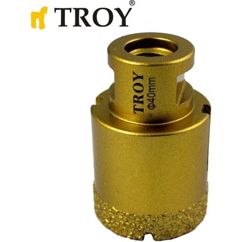 Image 1 of TROY Диамантена боркорона за ъглошлайф / Troy 27450-40mm / резба М14 (T 27450-40mm)