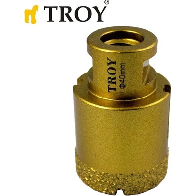 TROY Диамантена боркорона за ъглошлайф / Troy 27450-40mm / резба М14 (T 27450-40mm)