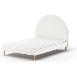 VIPACK Бяло тапицирано единично легло с решетка 140x200 cm MOON - Vipack (MNBE1414)