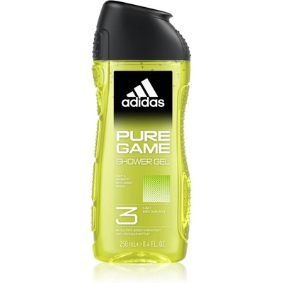Adidas Pure Game душ-гел за лице, тяло и коса 3 в 1 за мъже 250ml