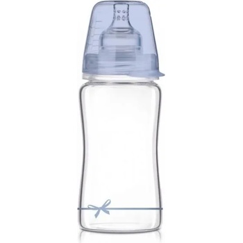Image 1 of LOVI Шише Lovi - Baby Shower, стъклено, 250 ml, 3 м+, синьо (74/204_b)