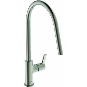 Ideal Standard Кухненски смесител Ideal Standard Gusto 226 със сребрист въртящ се чучур Silver Storm (BD408GN)