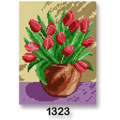 Stoklasa Vyšívací předloha 70246 1323 květiny 1 červené tulipány 18x24cm – Hledejceny.cz
