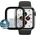 PanzerGlass Стъклен протектор за часовник със силиконова рамка PanzerGlass за Apple watch Series 4/5/6/SE 40mm, AntiBacterial- Черна рамка