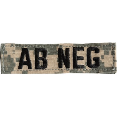 Nášivka krvná skupina AB NEG VELCRO ACU DIGITAL