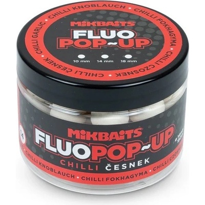 Mikbaits Plávajúce Boilie Fluo Chilli Cesnak 150 ml 14 mm