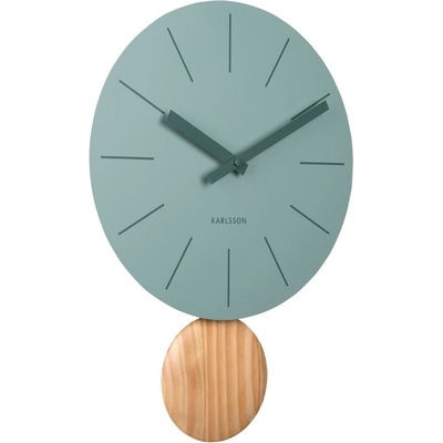 Present Time Tyrkysové nástěnné hodiny Lora 30 cm