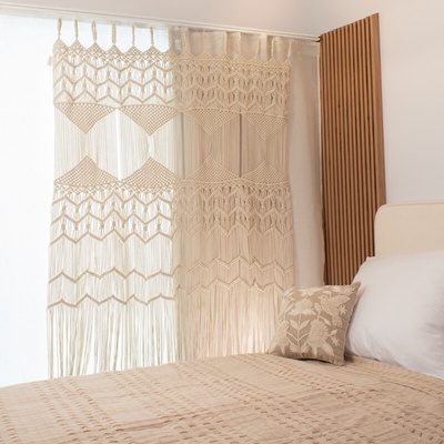 Takoy Bavlnený macrame záves 140x260 so strapcami BOHO COLLECTION-HT-01065 | 140 x 260 cm