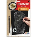 Vyškriabavacie obrázky dúhový strieborný Pes