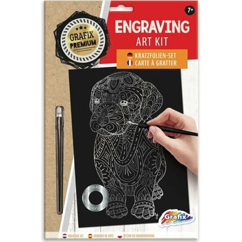 Vyškriabavacie obrázky dúhový strieborný Pes