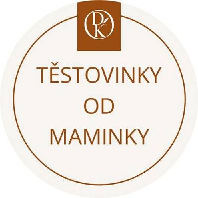 Davídkovo koření Etiketa Těstovinky od maminky béžová průměr 4,5 cm 1 ks