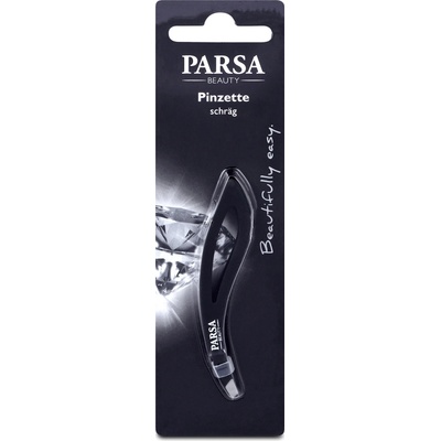 Parsa Beauty pinzeta zkosená zahnutá 1 ks