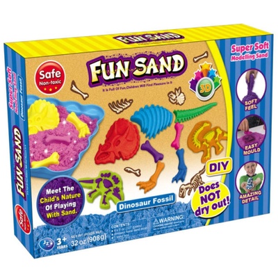 Fun Sand Игрален комплект Fun Sand - Кинетичен пясък, динозавърски скелет (JS9902)