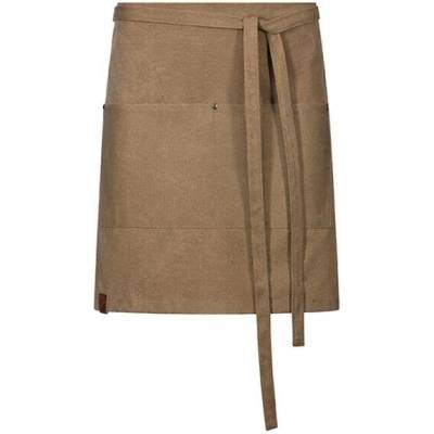 Exner Krátká zástěra do pasu EX197 Mid Brown Washed 80 x 45 cm