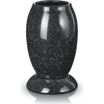 Keramická váza na hrob Polnix černá 22,5x13,5 cm – Zboží Dáma