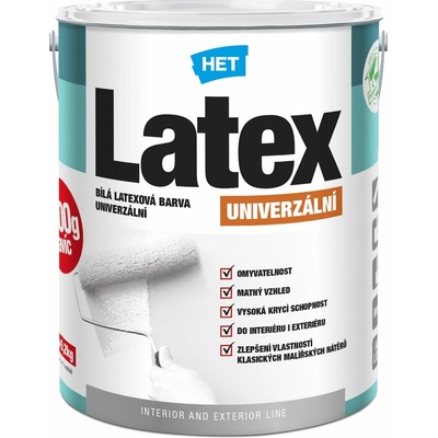 Het Latex Univerzální biela latexová farba 0,8 kg + 0,2 kg