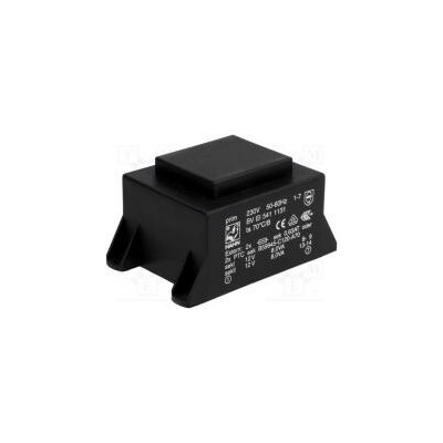 Transformátor zalévaný 16VA 230VAC 12V 12V 667mA 667mA PCB