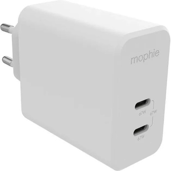 mophie Зарядно устройство Mophie Dual USB-C 67W (2xUSB-C) (Dual USB-C 67W (2xUSB-C))