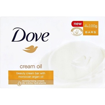 Dove Supreme Cream Oil krémové toaletné mydlo 4 x 100 g