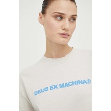 Deus Ex Machina Bavlnené tričko s dlhým rukávom béžová