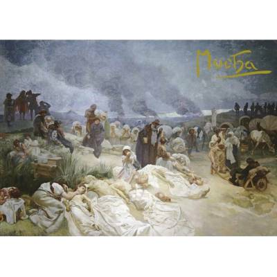 Pohled Alfons Mucha Slovanská epopej – Petr Chelčický, krátký