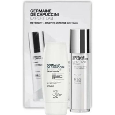 Germaine de Capuccini Expert Lab Set sérum Retinight 50 ml + netónovaný Daily Hi defense dry touch SPF 50 30 ml dárková sada