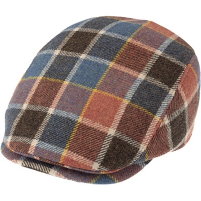 Fiebig Headwear since 1903 skořicová kostkovaná vlněná