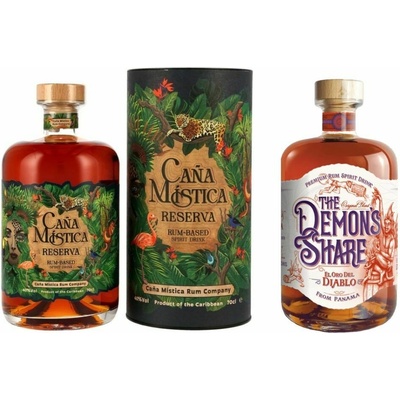 Caña Mistica Reserva 40% 0,7 l a The Demon's Share El Oro del Diablo 40% 0,7 l (set)