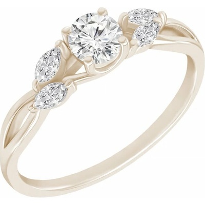Eppi zásnubní prsten v champagne gold s lab grown diamanty Halym RE49789